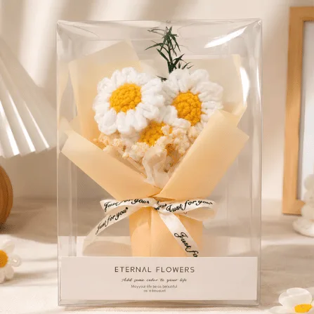 Handmade Crochet Daisy Bouquet