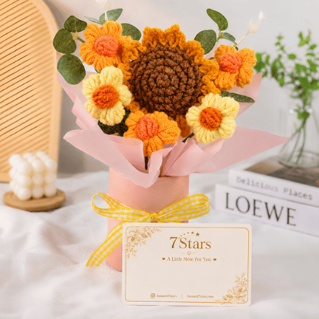 7Stars Sunflower Crochet Flower Bouquet