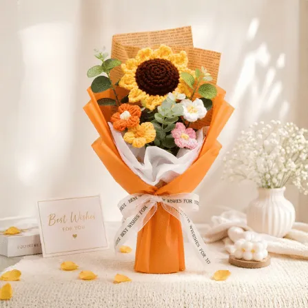Sunflower Crochet Gift Bouquet